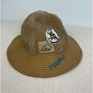 Override Brown Hemp Camping Round Top Bucket‎ Hat